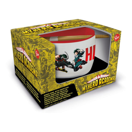 My Hero Academia Official Jump Ramen Ceramic Bowl with Chopsticks