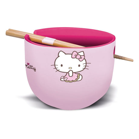 Hello Kitty Sanrio Ramen Bowl with Chopsticks