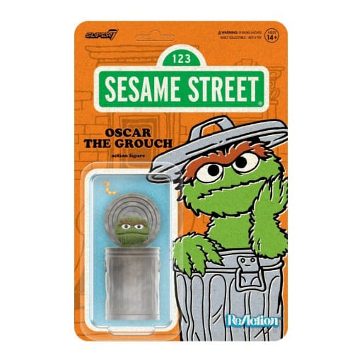 Super7 Oscar the Grouch Sesame Street ReAction 10cm Figure