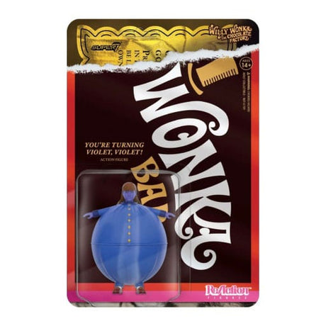 Willy Wonka 1971 Violet Beauregarde (Blueberry) 10 cm ReAction Action Figure