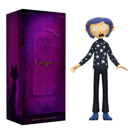 Super7 Coraline Supersize Vinyl Action Figure - Button Eyes, 40 cm