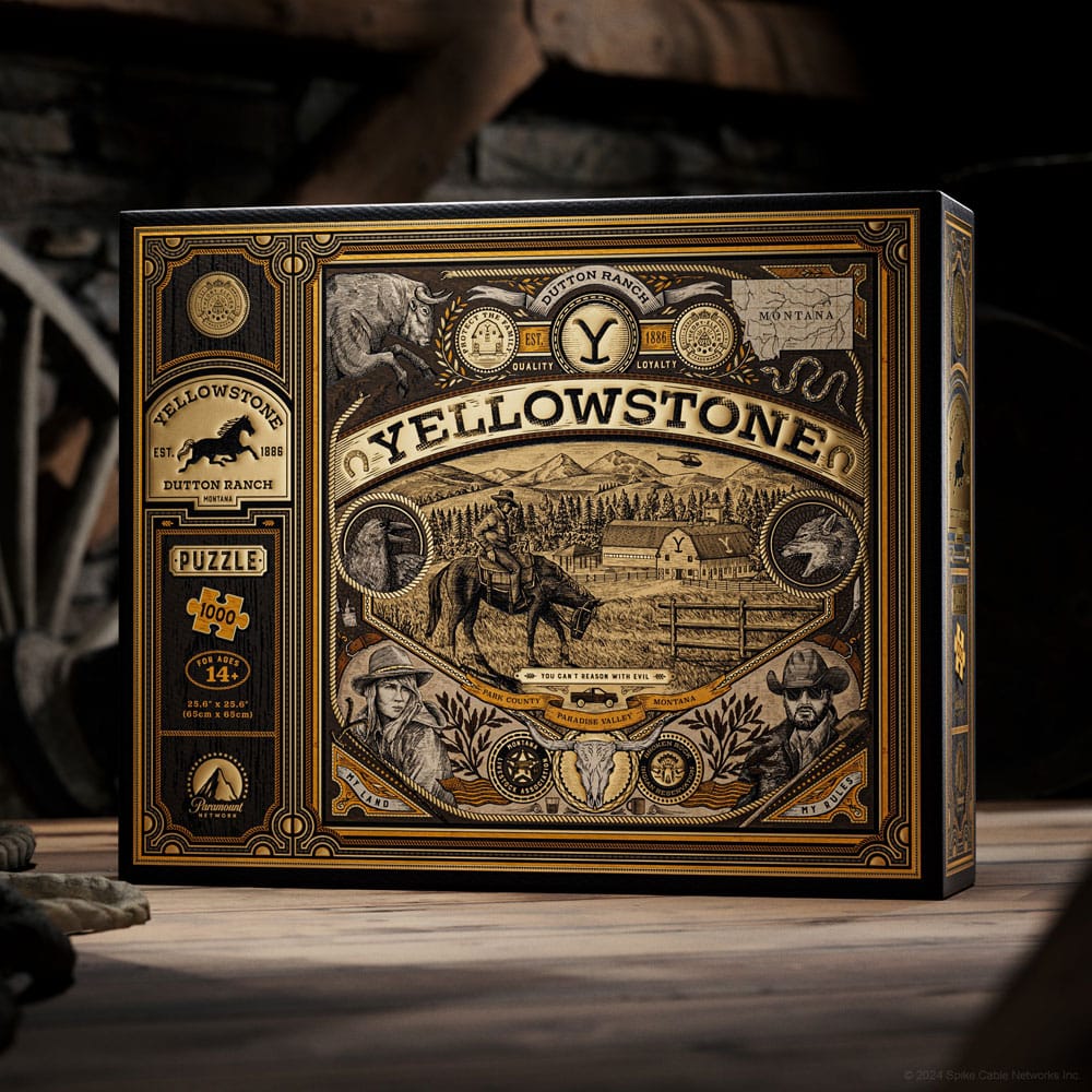 Yellowstone 1000 Piece Multi-Dimensional Puzzle with Gold Foil Details