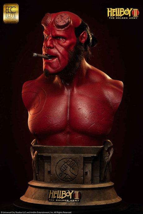 Hellboy II: Life-Size 100 cm Hellboy Bust by Elite Creature Collectibles