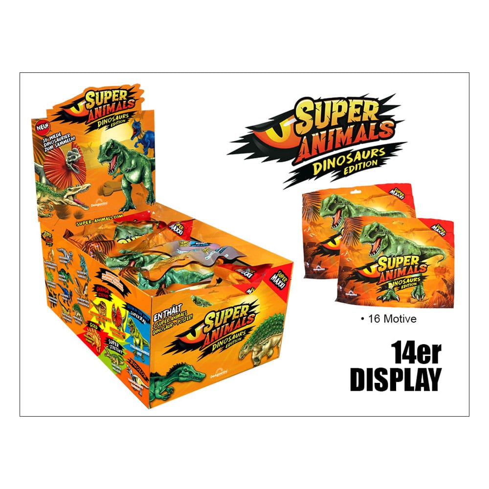 Super Animals: Dinosaurs Mini-Figure Display (14)