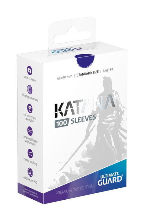 Ultimate Guard Katana Sleeves, Standard Size 100-Pack - Blue