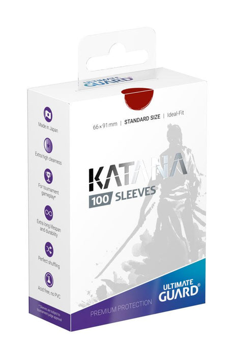 Ultimate Guard Katana Sleeves Standard Size - Red (100 pack)