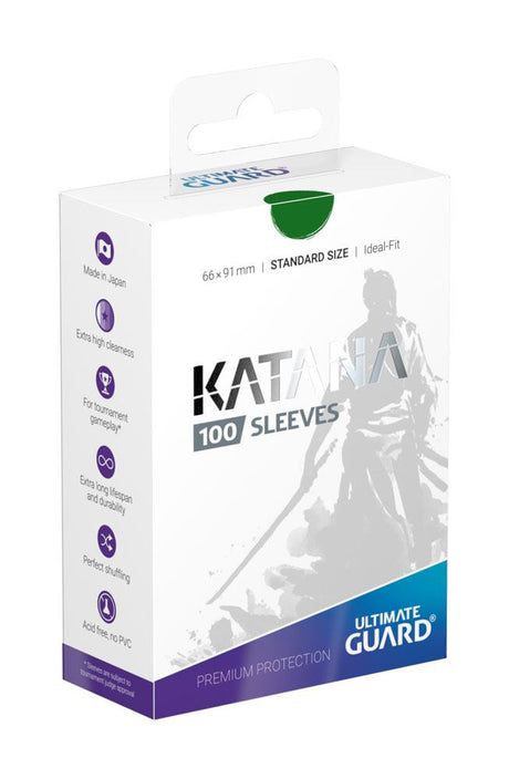 Ultimate Guard Katana Card Sleeves - Standard Size, Green (100-pack)