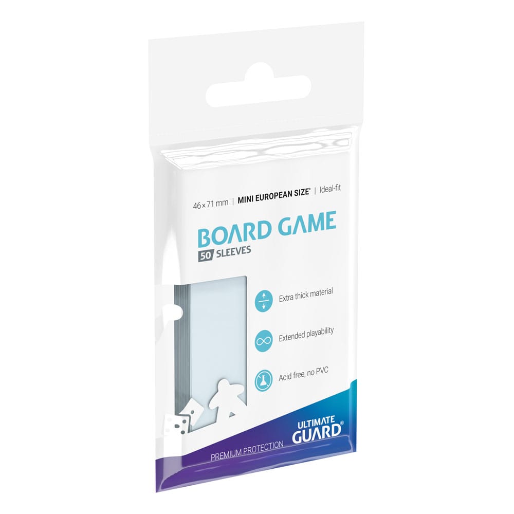 Ultimate Guard Mini European Board Game Sleeves, Pack of 50