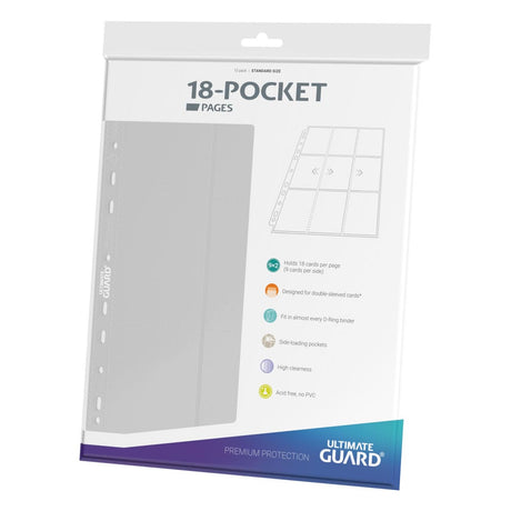 Ultimate Guard 18-Pocket Side-Loading Pages - Pack of 10, White