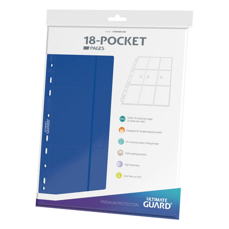 Ultimate Guard 18-Pocket Side-Loading Pages - Blue (Pack of 10)