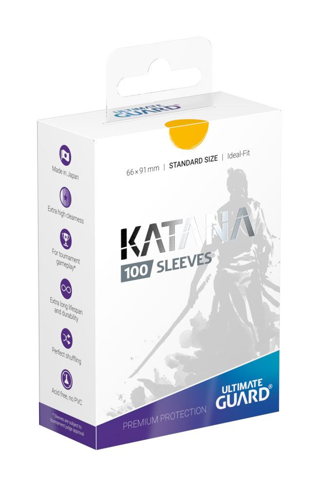 Ultimate Guard Katana Standard Size Sleeves (100) - Yellow