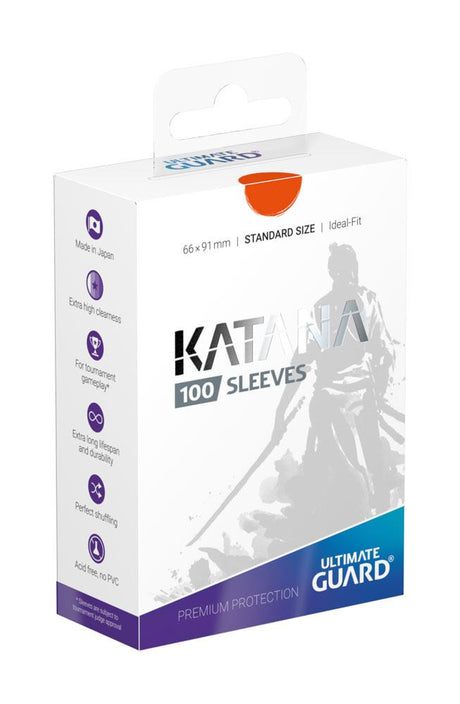 Ultimate Guard Katana Standard-Size Sleeves (100) - Orange