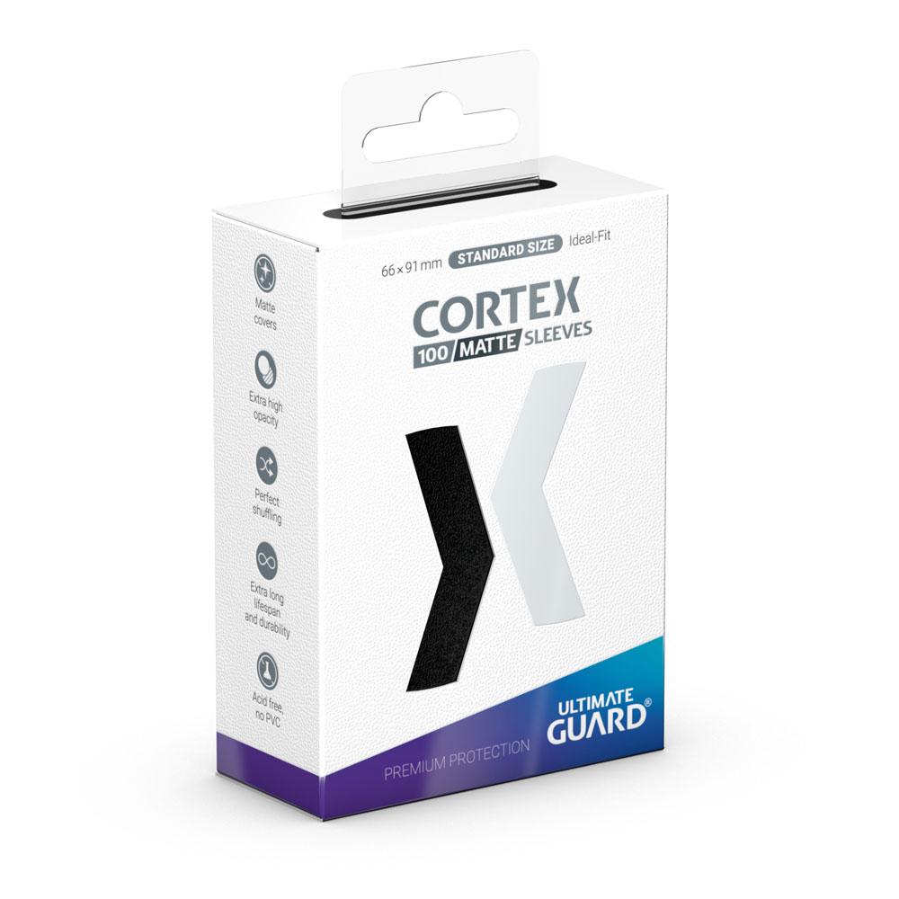 Ultimate Guard BLACK Cortex Matte Sleeves (100) - Standard Size