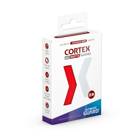 Ultimate Guard Cortex Sleeves - Matte Red, Japanese Size (60)