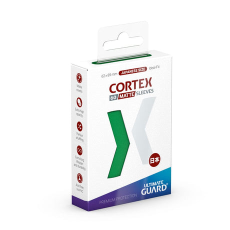 Ultimate Guard Cortex Matte Sleeves (60) - Japanese Size, Green