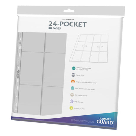 Ultimate Guard QuadRow 24-Pocket Pages - Side-Loading (Pack of 10)