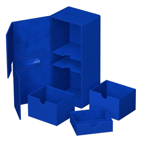 Ultimate Guard Twin Flip'n'Tray 266+ for Large Deck - Xenoskin Blue