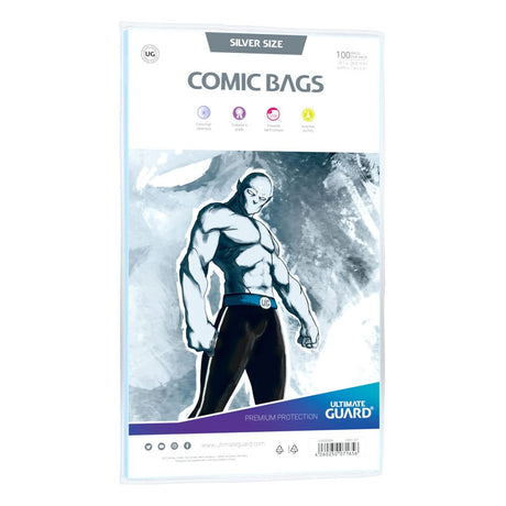 Ultimate Guard Silver Size Standard Comic Bags (100-pack)