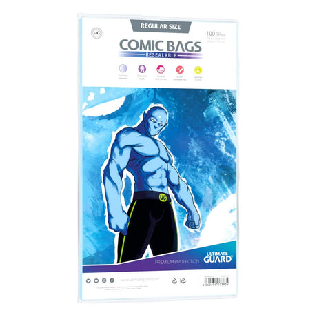 Ultimate Guard Resealable Comic Bags (100) - Regular Size