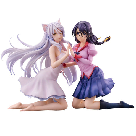 Nekomonogatari Monogatari Series PVC Statues - Tsubasa Hanekawa Set