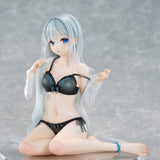 Fuumi's Sky Blue Morning Statue: Silver-Haired Girl Special Outfit, 16cm