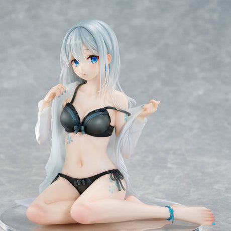 Fuumi's Sky Blue Morning Statue: Silver-Haired Girl Special Outfit, 16cm