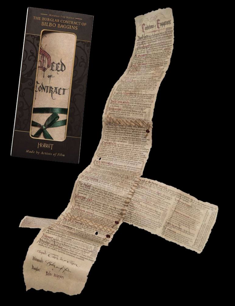 The Hobbit Mini Replica: Bilbo Baggins' Burglar Contract