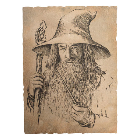 The Hobbit Art Print: 21x28cm Portrait of Gandalf the Grey