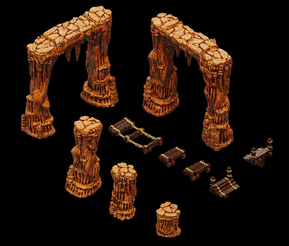 WarLock Tiles Accessory: Dripstone Bridges - Wizkids