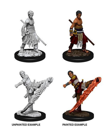 D&D Nolzur's Unpainted Half-Elf Monk Miniatures Case (6)