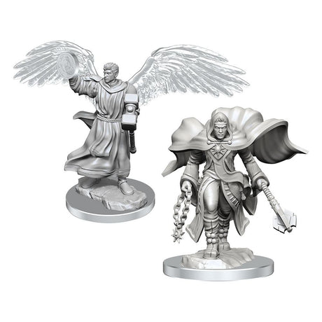 D&D Nolzur's Aasimar Cleric Male Unpainted Miniature 2-Pack