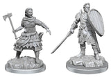 D&D Nolzur's Marvelous Miniatures: Unpainted Human Fighters 2-Pack