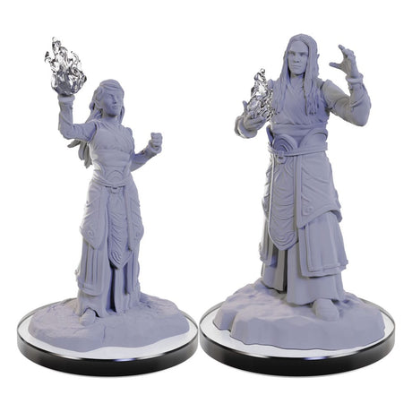 D&D Nolzur's Miniatures: Unpainted Elf Wizards - 2 Count