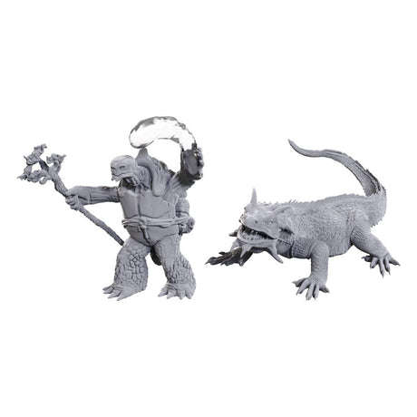D&D Nolzur's Marvelous Tortle Druid & Giant Lizard Miniatures