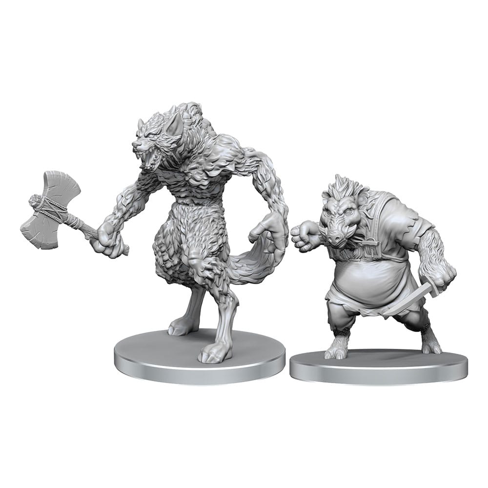 Pathfinder Deep Cuts Unpainted Miniatures: Werewolf & Wereboar