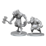Pathfinder Deep Cuts Unpainted Miniatures: Werewolf & Wereboar