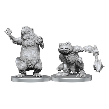 Pathfinder Deep Cuts Boggard Scout & Castoroides Unpainted Miniatures
