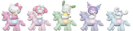 Sanrio Equestrian Series Mini Figures: Hello Kitty and Friends Blind Box Display