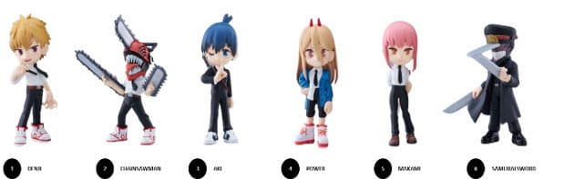 Chainsaw Man Anime Mini Figures 9 cm by YuMe Toys (Set of 6)