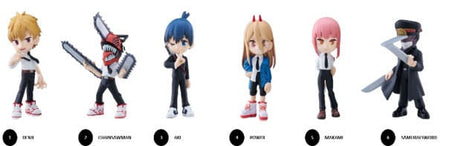 Chainsaw Man Anime Mini Figures 9 cm by YuMe Toys (Set of 6)