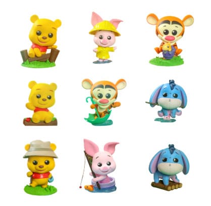 Disney Cosbi Winnie the Pooh 8cm Mini Figures – Blind Box Display (8)