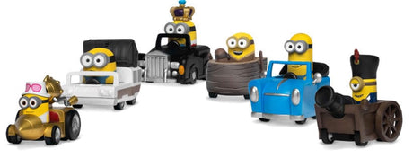 Minions Zoom Hero Assorted Pullback Vehicles with Figures (12 Pack)